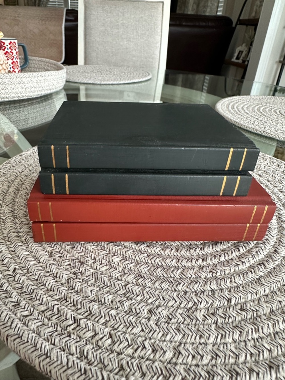 Decorative Faux Book Set - Black & Red - Home Interiors